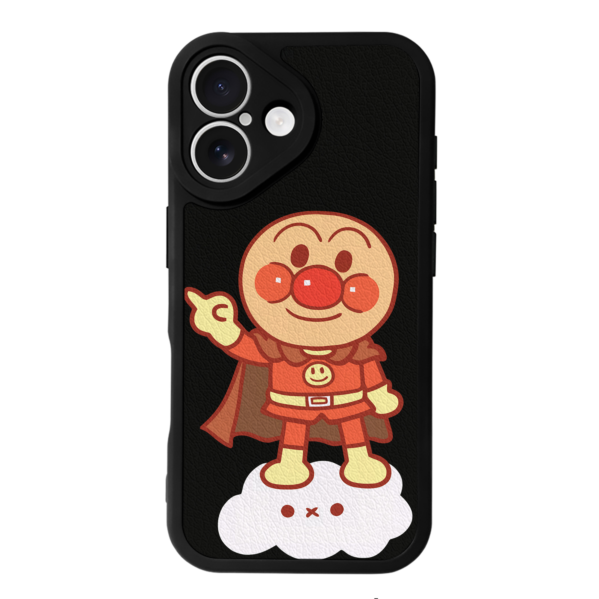（画像用） アンパンマン Anpanman 【iPhone 16シリーズ対応】シリコンスマホケース（レザー調） 材質：シリコン
